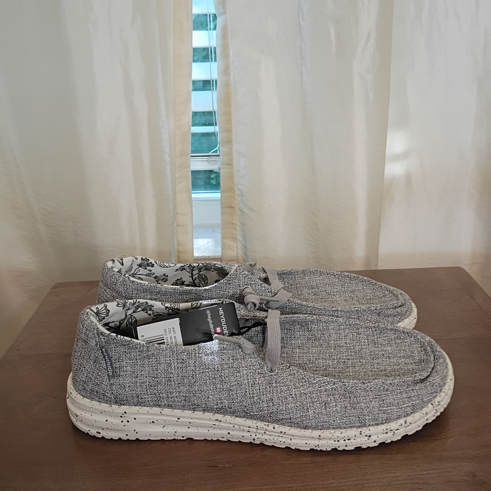 Hey Dude Gray Flats Comfortable Loafers